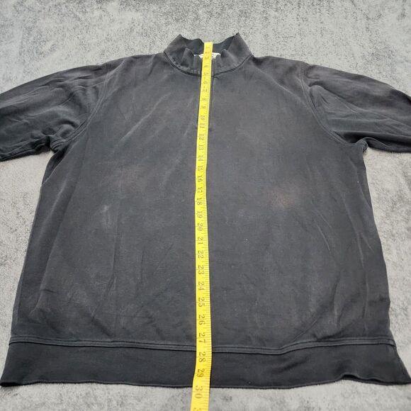 PETER MILLAR Men's 1/4 Zip Pullover Black Sweater Size L - Picture 7 of 14
